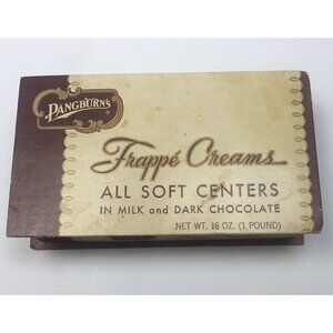 VTG PANGBURN'S Frappe Creams 16oz 1 lb CHOCOLATE BOX Fort Worth Texas EMPTY